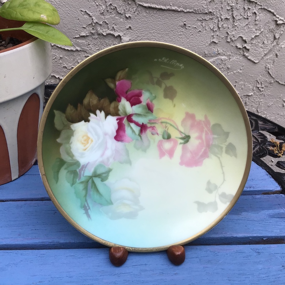 BAVARIAN SIGNED HANDPAINTED PLATE